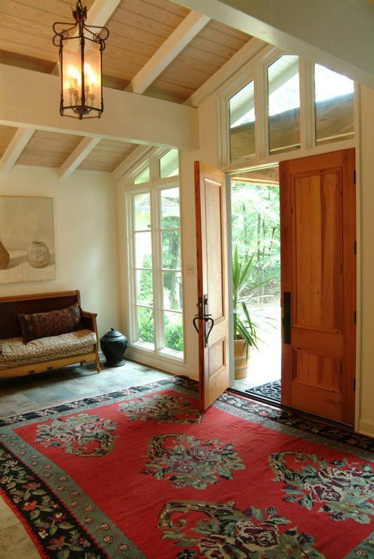 double door entry showcasing wood