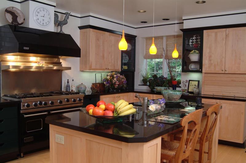 black granite kitchen remodel image