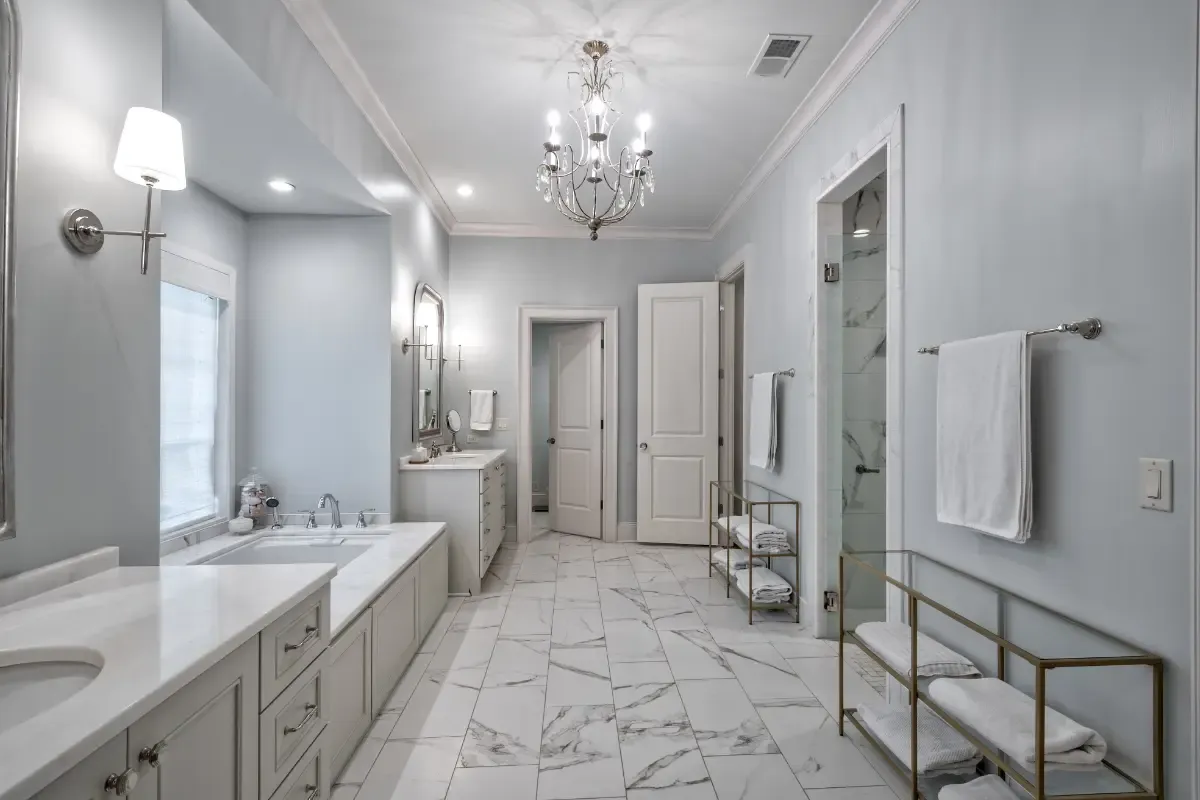 Custom bathroom design and construction.