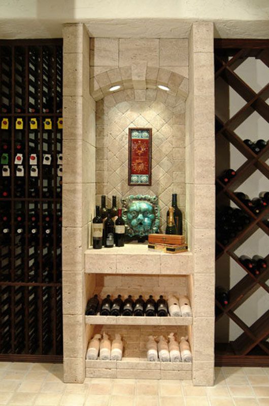 unique custom buit-in wine rack