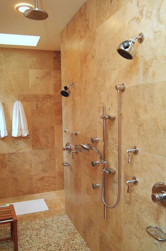 Custom shower and tile walls