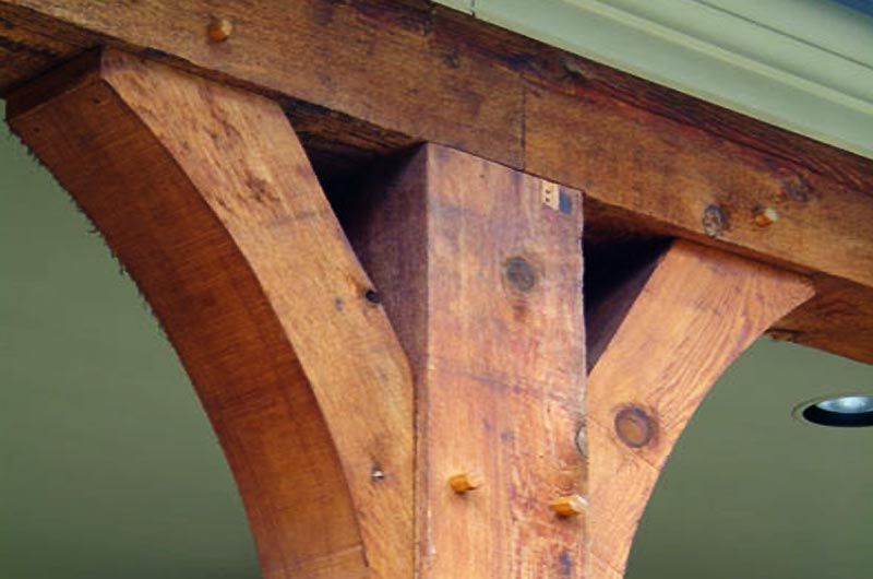 image showing natural wood joint accent